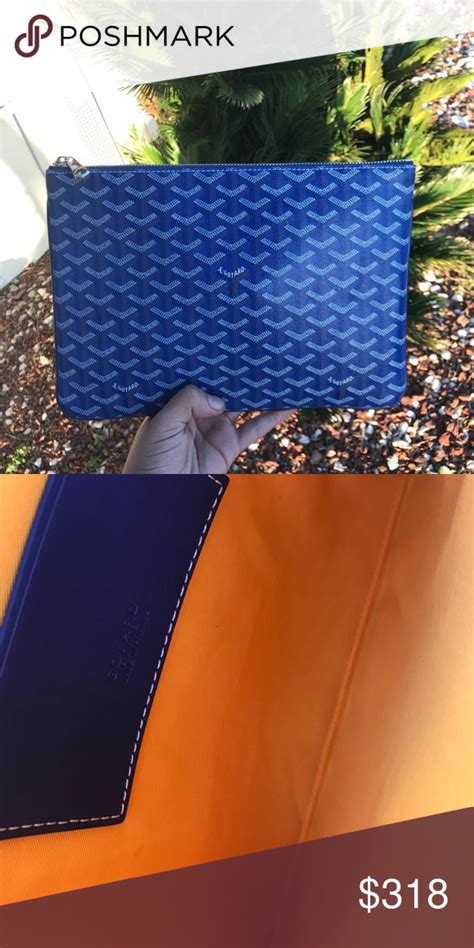 goyard blue clutch|goyard clutch men.